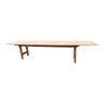 Grande table de batteuse 3,58 m pliante bois 14 couverts