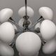 Sputnik chandelier with 12 frosted glass lights, Italy circa 1970.