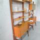 Mid-Century Modular Teak Free-Standing Wall Unit with Desk by John Texmon for Blindheim Mobelfabrik,