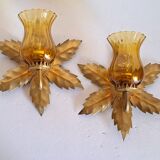 Pair of golden sconces