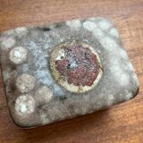 West German pottery box, fat lava WGP from the mid-century with lid, 1960s.