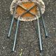 Vintage stool in chrome metal and upholstery from the 1960s.