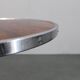 1950s Czechoslovakian walnut & chrome round side table, refurbished