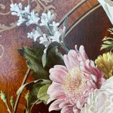 HSP painting "Still life with wild flowers" Trompe l'oeil with frame