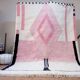 Handwoven Moroccan rug pink - colourful pattern - wool - 305 x 205 cm