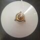 Suspension lamp opaline smooth white spirit walkman Art Deco 1930 TBE Ø 25 cm