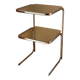 Table d’appoint acier et verre fumé 1970