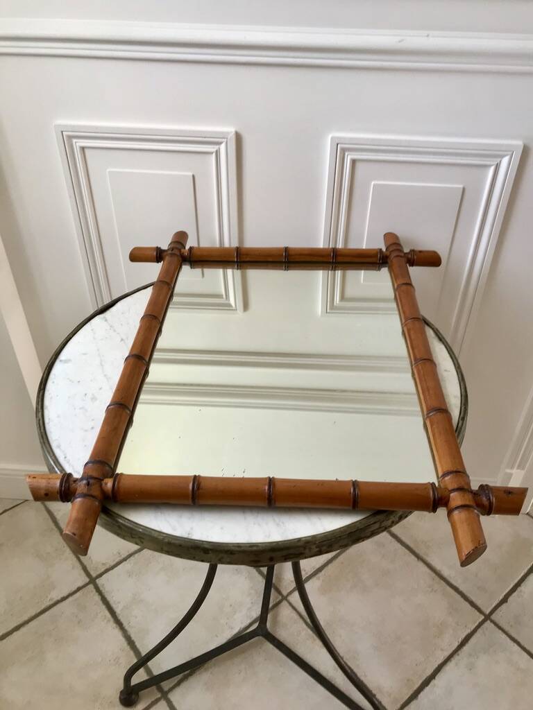 Barber mirror style bamboo XXth