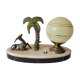 Marble night light lamp with antelope