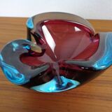 Large Sommerso Murano Glass Ashtray by Flavio Poli, Italy, 1960s