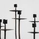 Brutalist candelabra in the manner of Jean Touret