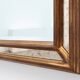 Arched gold-leaf mirror with marbled glass border by Deknudt, Belgium, 20th