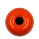 Space age orange ceramic vase, Sicart Italy ca. 1970
