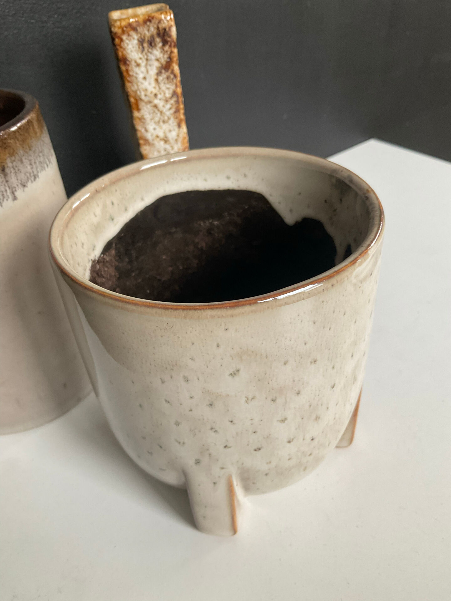 Vintage trio of ceramic vases