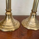 Pair of Scandinavian brass candle holders
