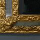 Small Mirror with Parcloses in Repoussé Brass – 1900