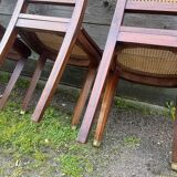 Six caned mahogany chairs, Art Deco, 20th century.