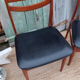 Scandinavian chairs, compass foot, skai