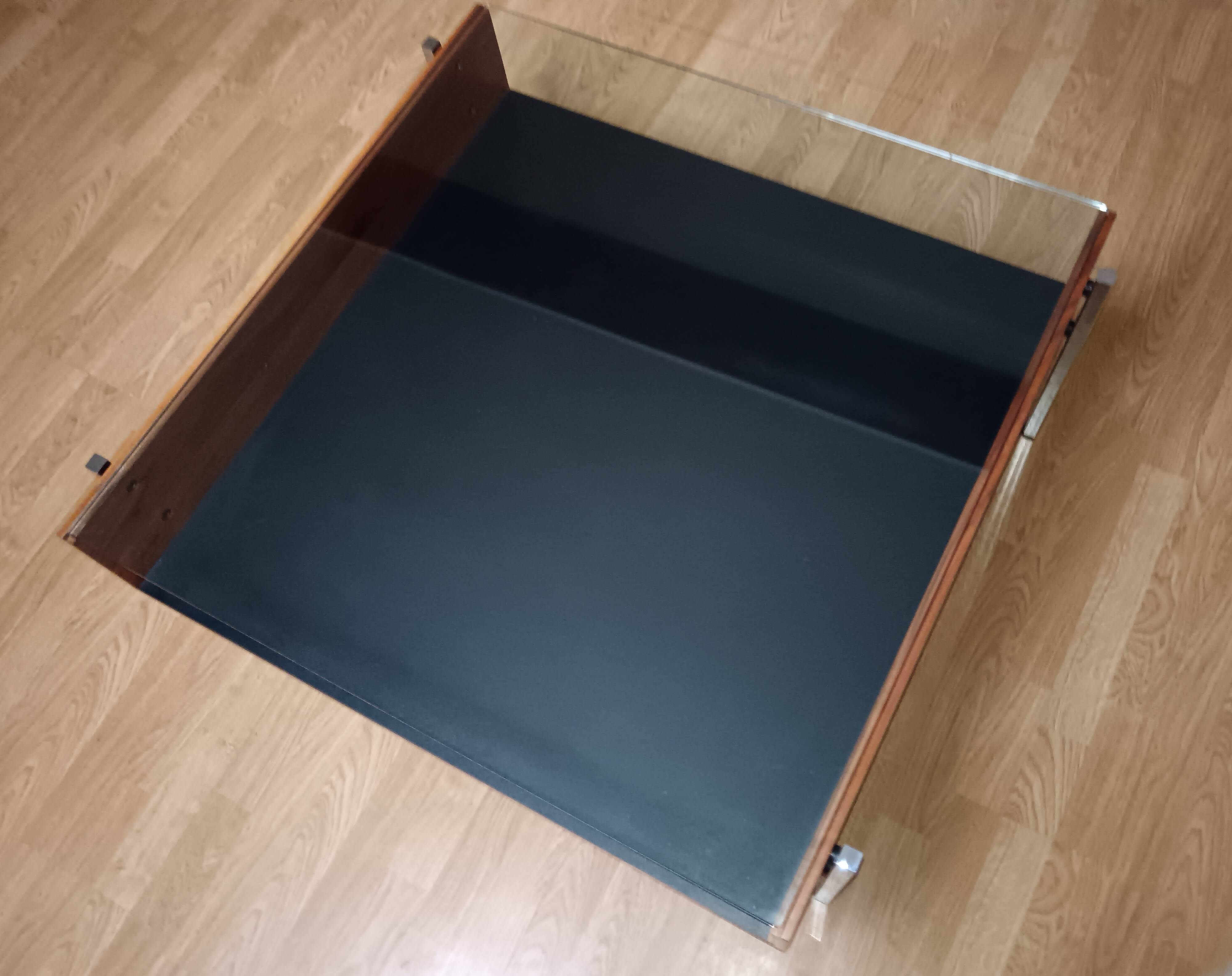 Wood and glass coffee table, Robin Day for Habitat