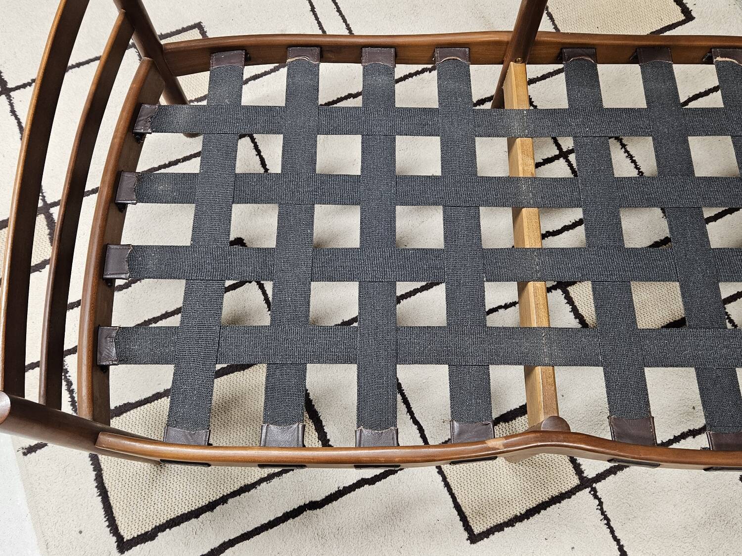 Canapé 2 places vintage cuir Coja Suède 1960