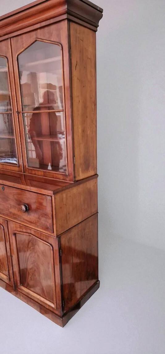 Library, mahogany secretary, mid-19th century