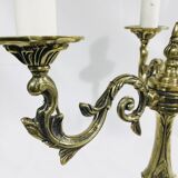 Pair of girandoles 3 bronze lights