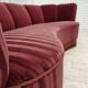 1960s, Danish 2-seater "Banan" sofa, furniture velour, oak wood.