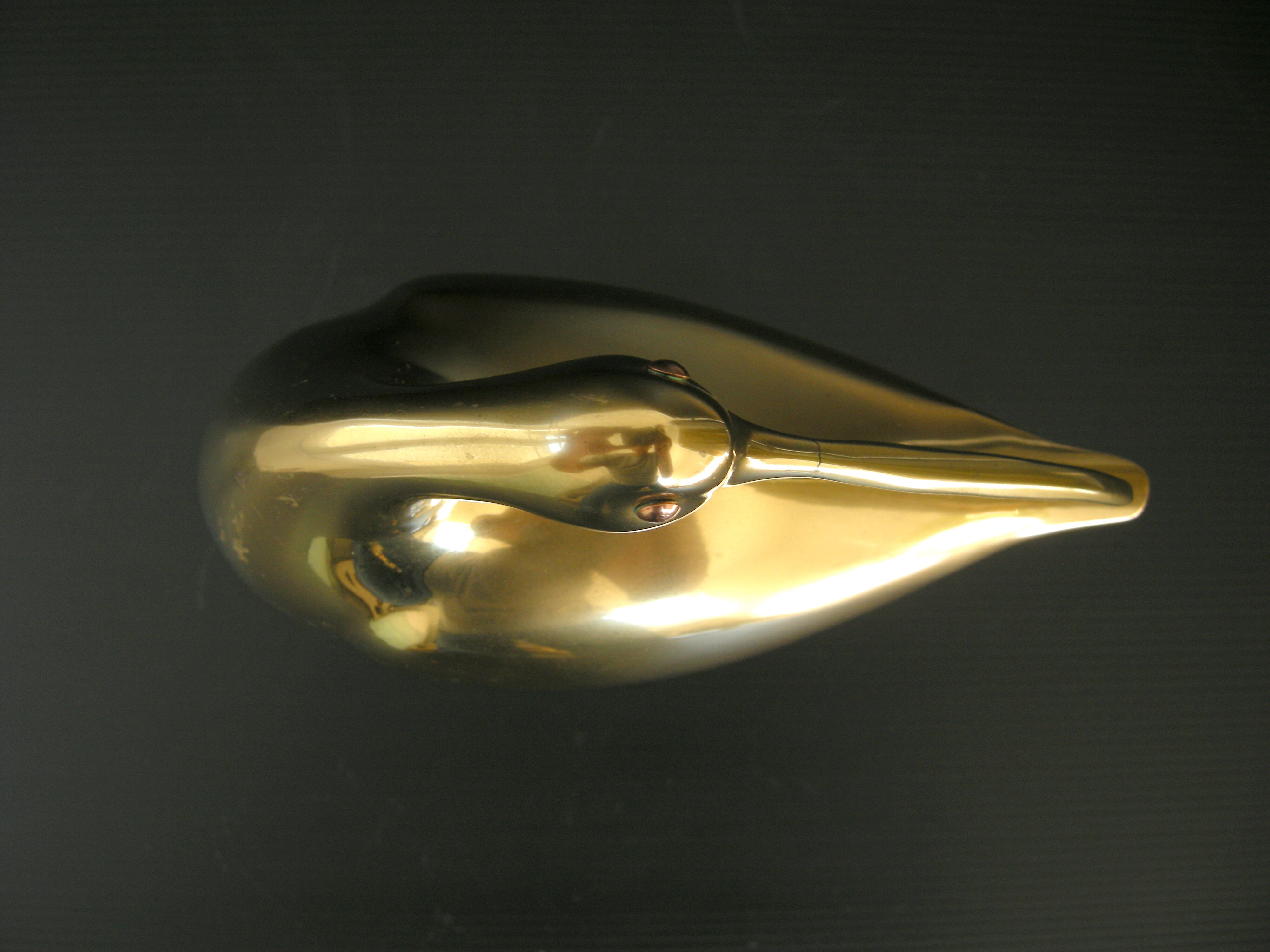 Vintage decorative bird 1970 brass