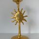 Édouard Rambaud, Soleil artist candle holder in gilded bronze signed under the bobèche.