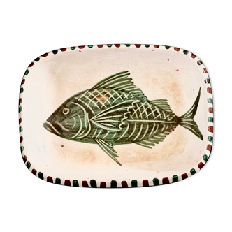 Ceramic dish by antoine fazio - vallauris circa 60