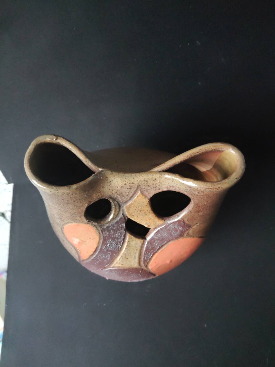 Vintage 1970s art ceramic owl – In the style of Georges Martin