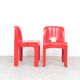 Joe Colombo red universale chairs for Kartell, 1960s