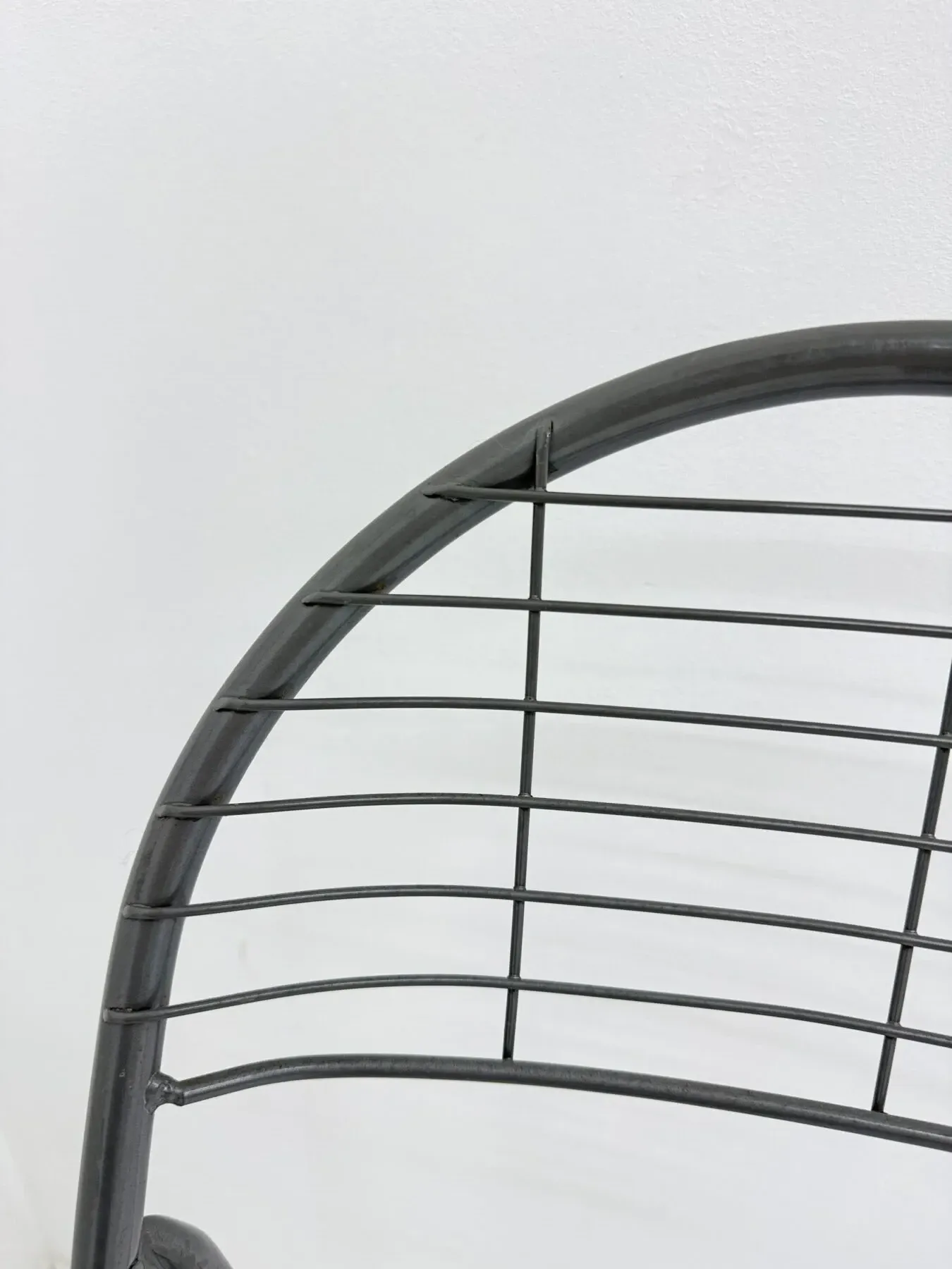 Niels Gammelgaard for Ikea grey wire metal folding chair, 1970s
