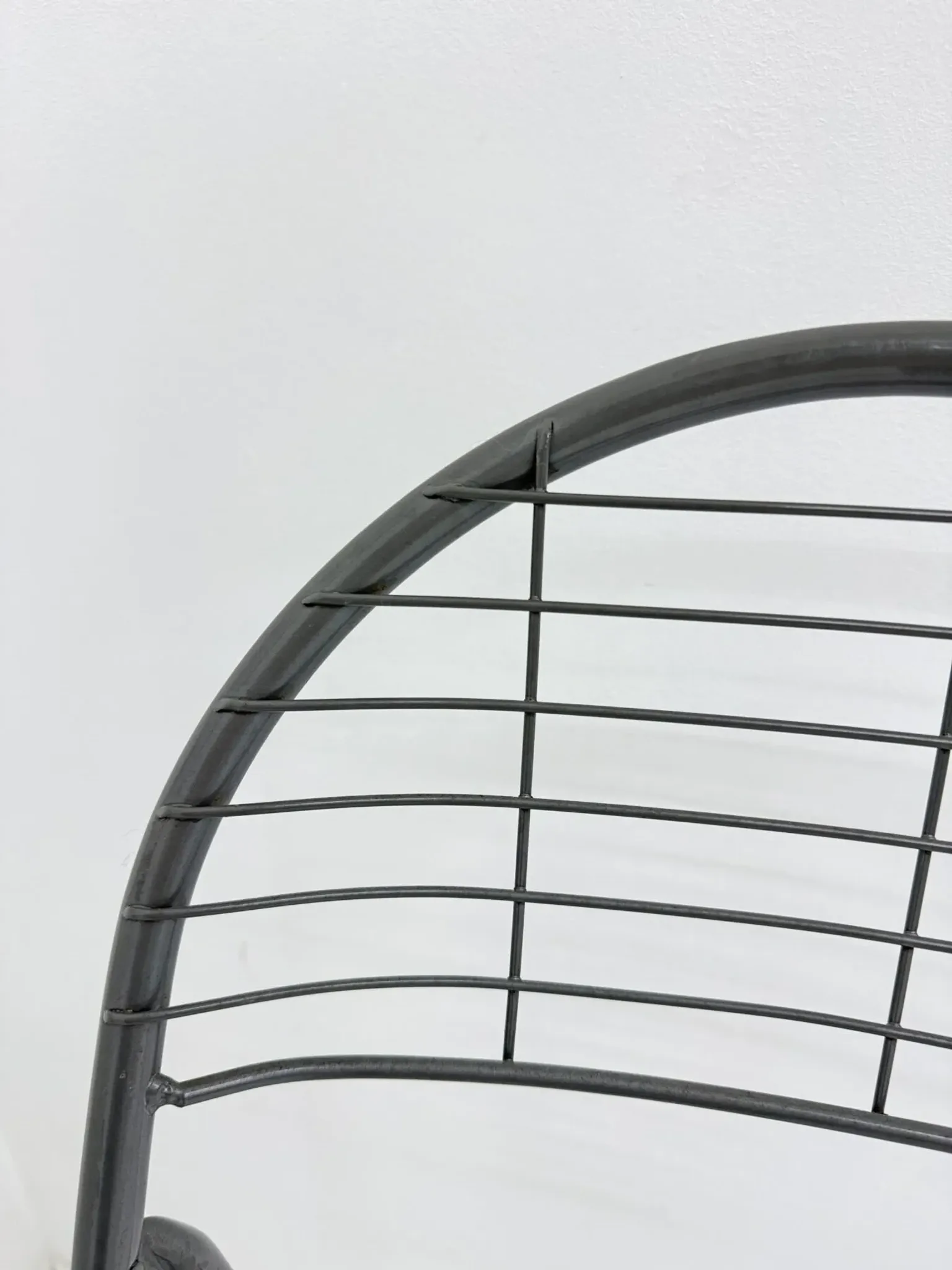 Niels Gammelgaard for Ikea grey wire metal folding chair, 1970s