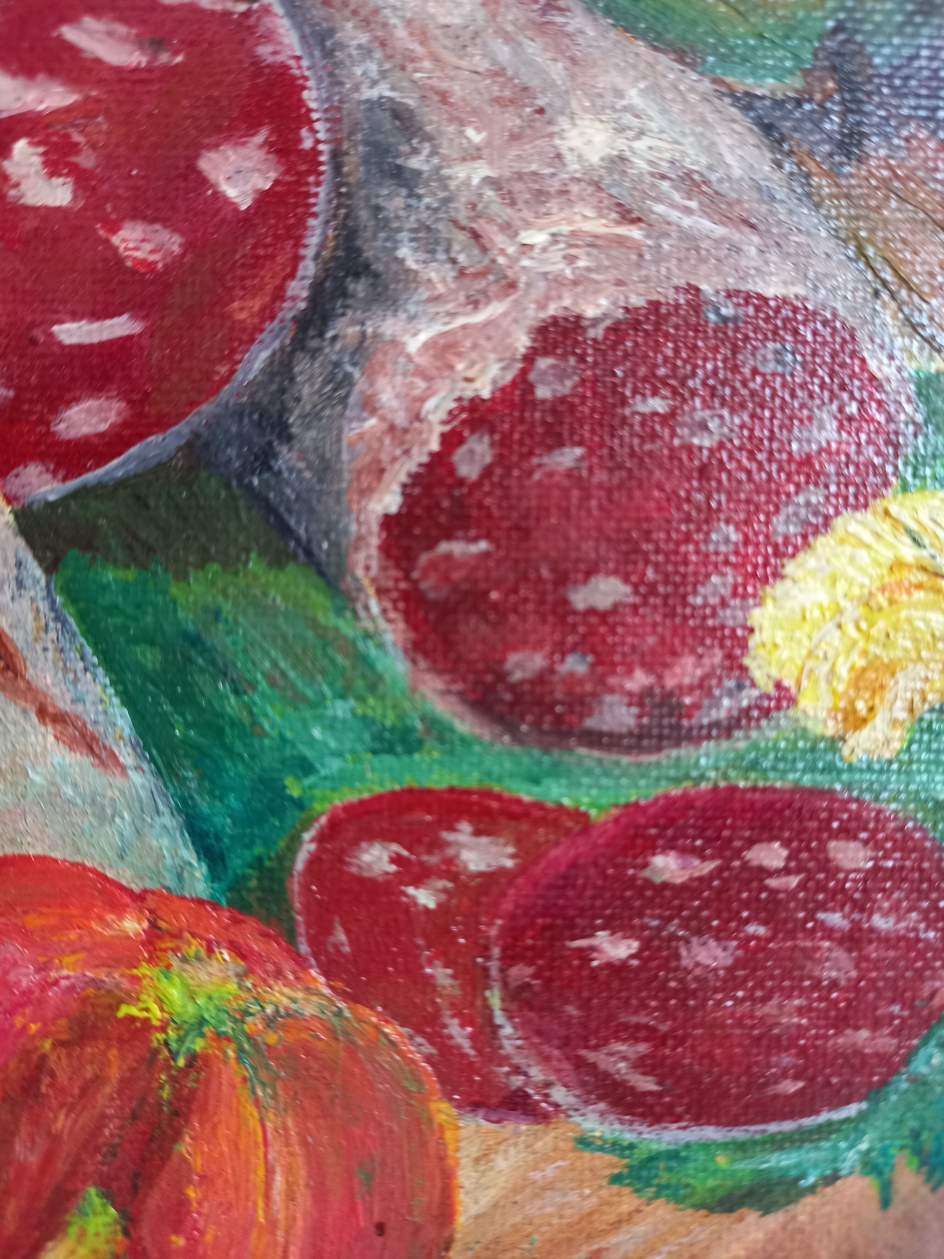 Oil still life "snack"