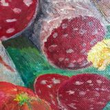 Oil still life "snack"