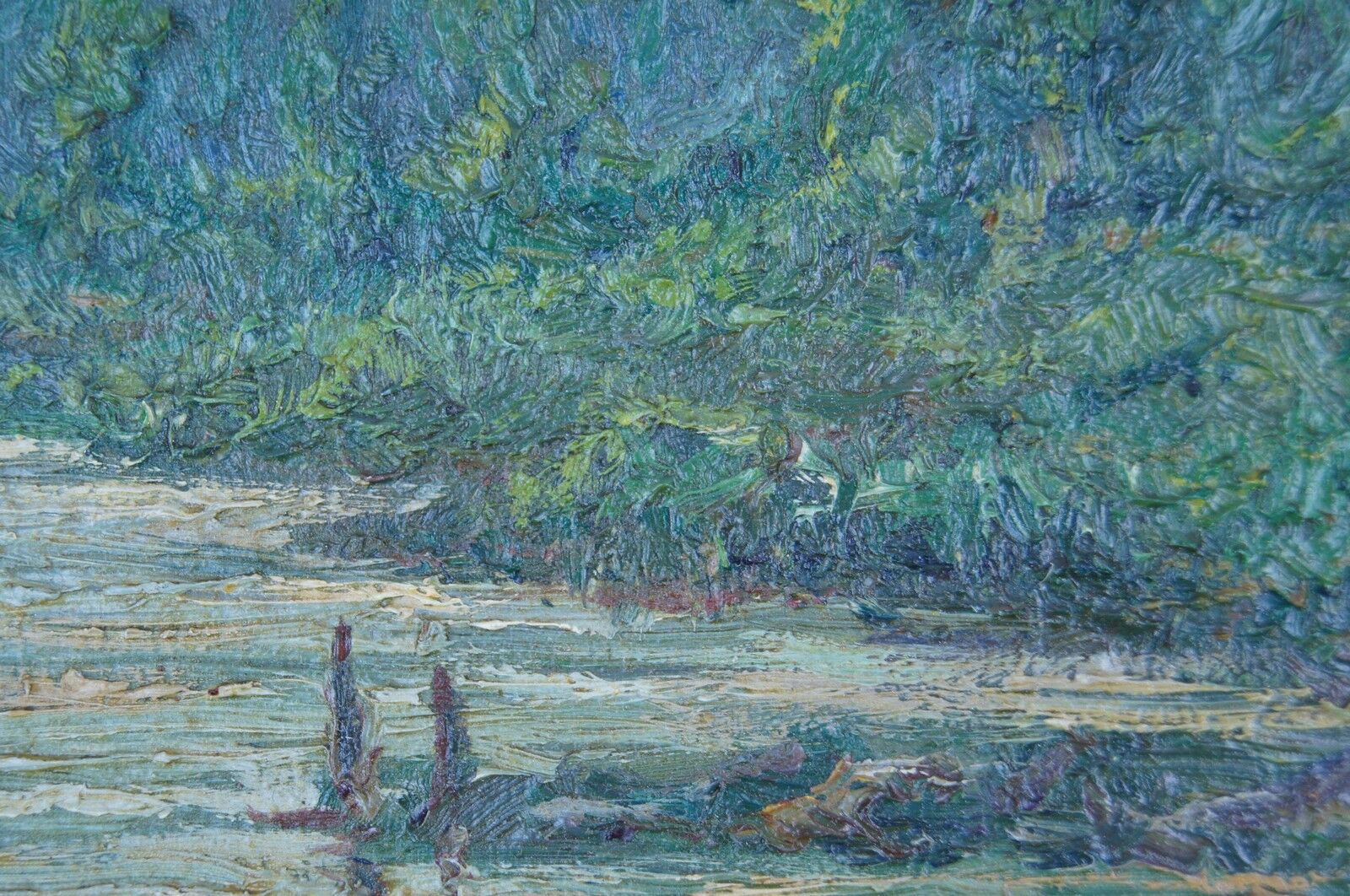 French School 19th - Landscape - Oil on panel - framed