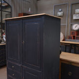 Fir cabinet with reentrant doors and drawers
