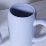 Set of 2 stoneware tankards / mugs 50cl light blue