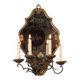 Gold metal wall mirror, in the style of Maison Baguès, Paris circa 1950.