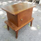 1950s oak bedside
