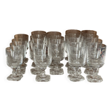 Villeroy and Boch crystal glassware set, square base model