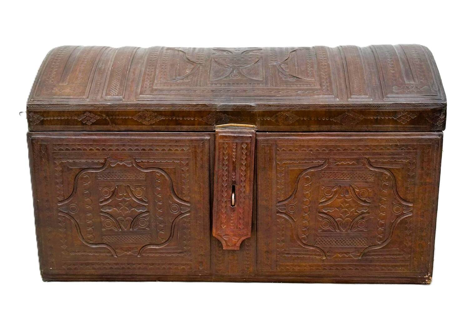 Leather trunk