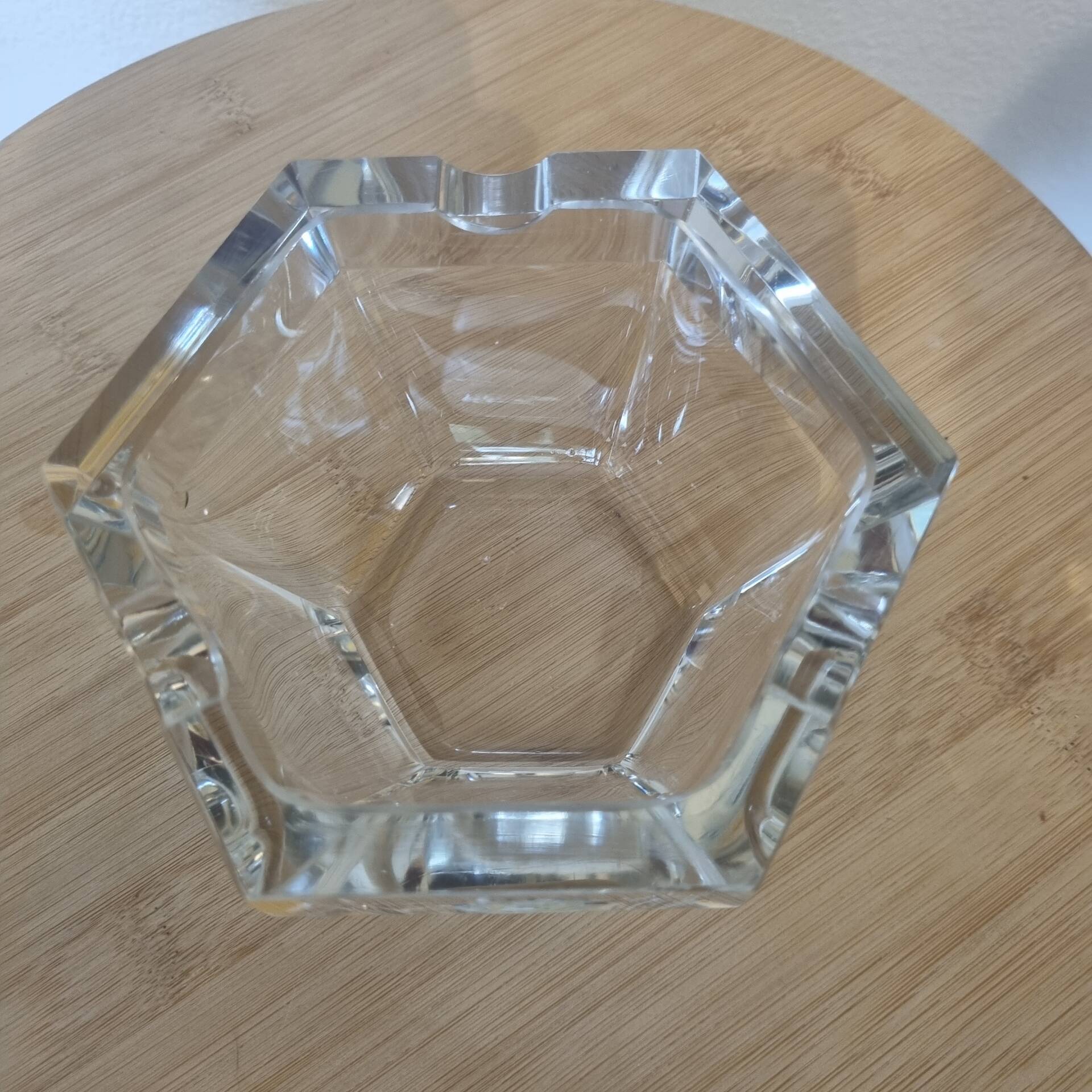 Bohemian crystal ashtray from 1970