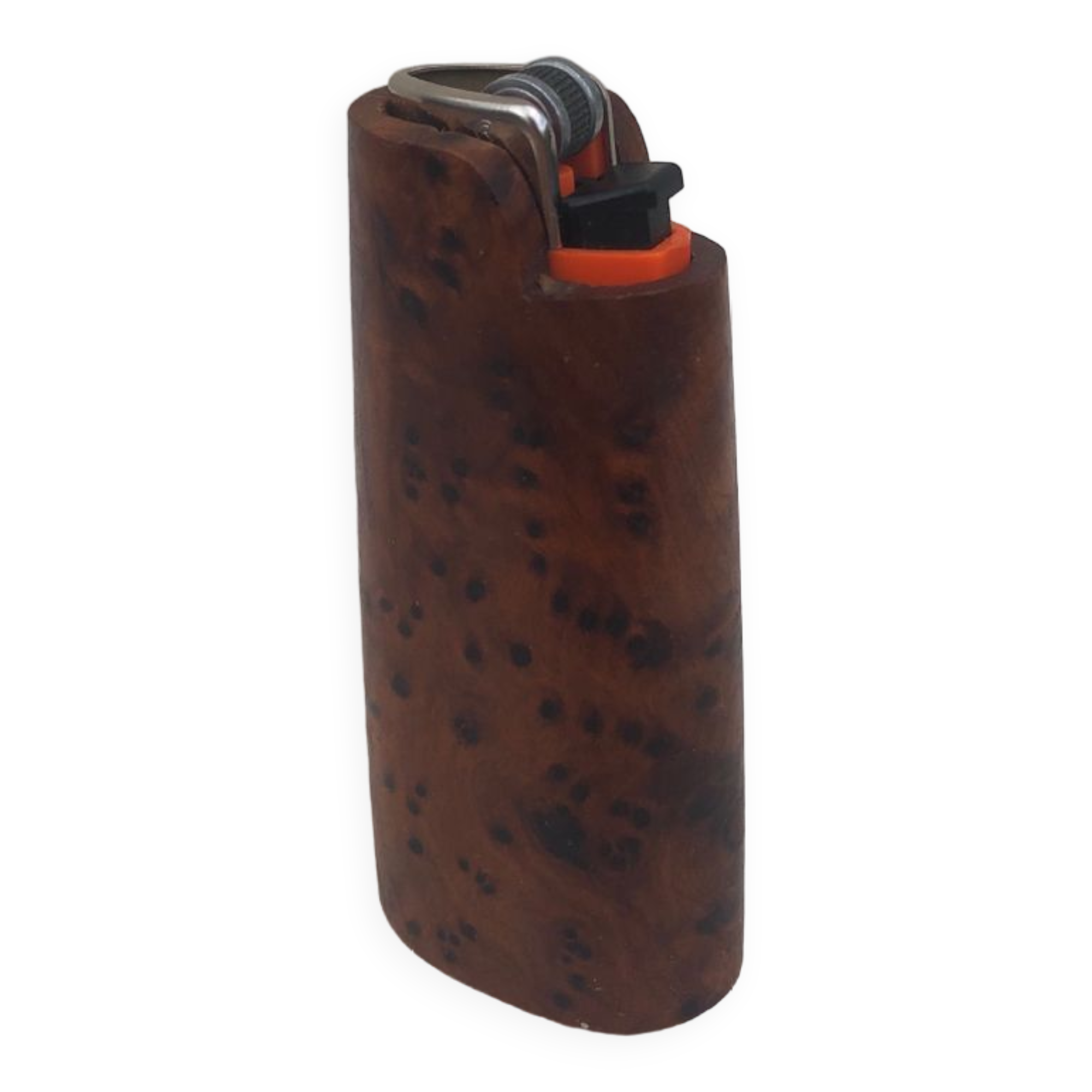 Thuya wood lighter holder