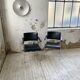 Pair of chrome office chairs