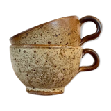 Pair of pyrity sandstone cups