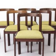 Set of 6 Vintage Lübke Dining Chairs, 1970s German Design, Stained Beech
