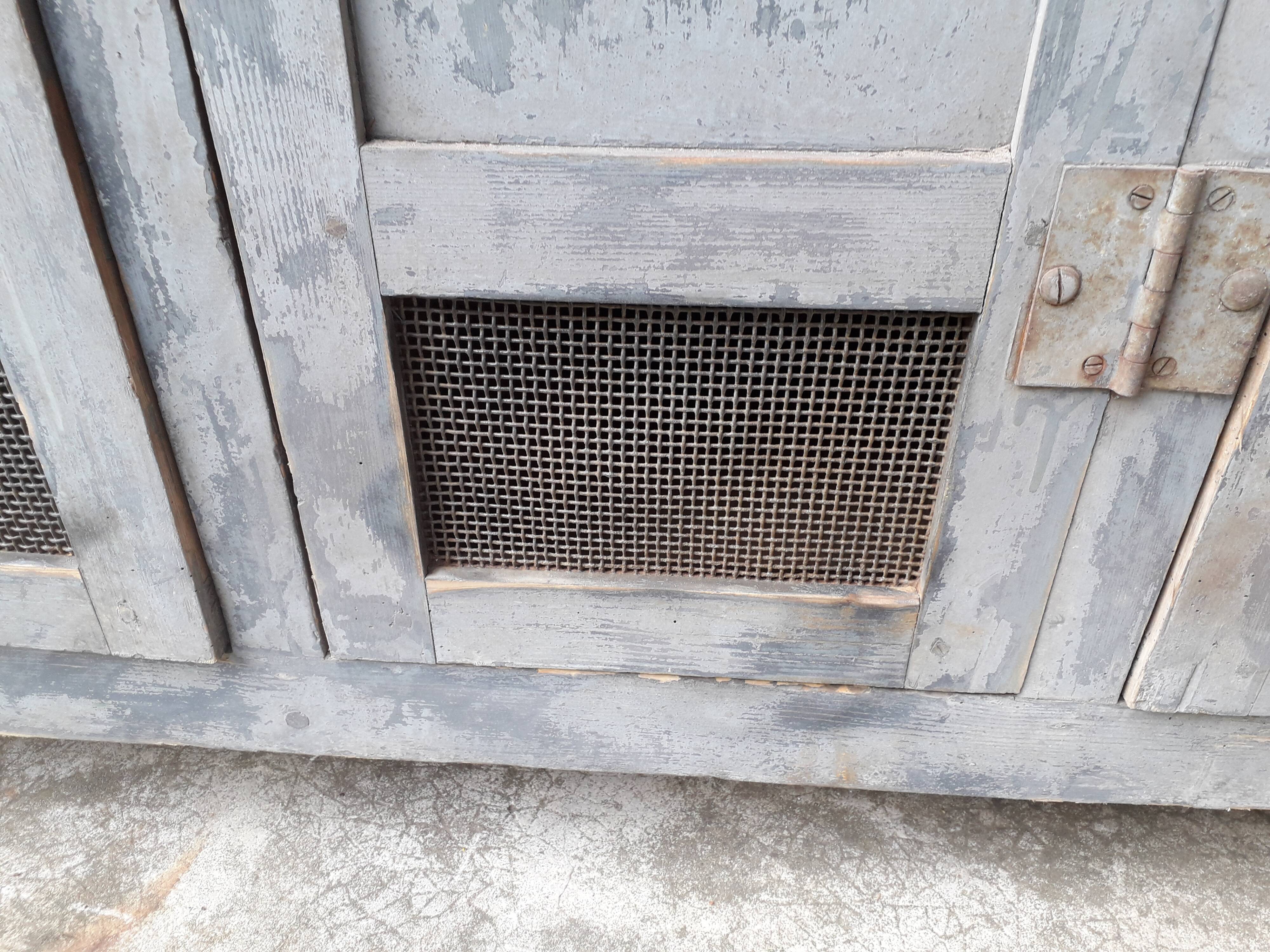 Patinated industrial wardrobe