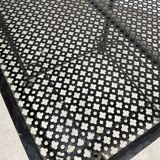 Trolley in perforated sheet metal